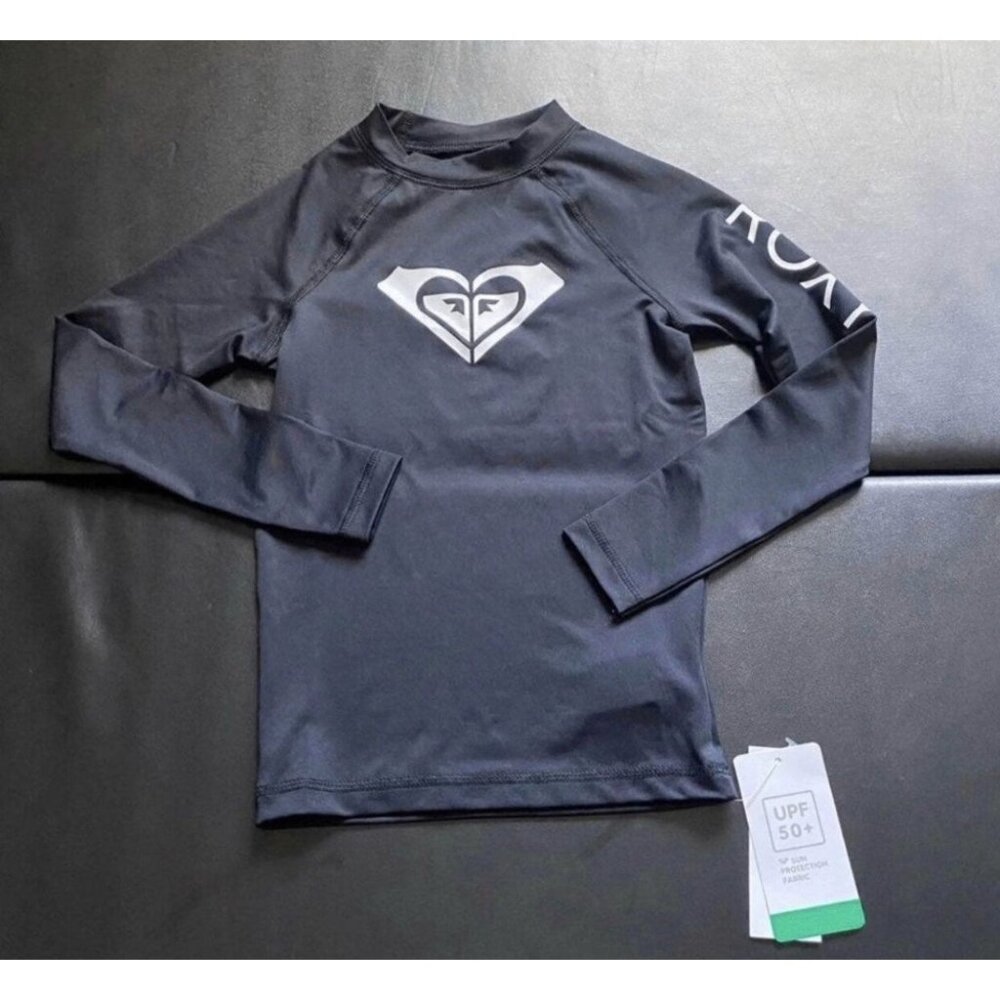 NWT Roxy long sleeve rash guard girls youth size 12/L